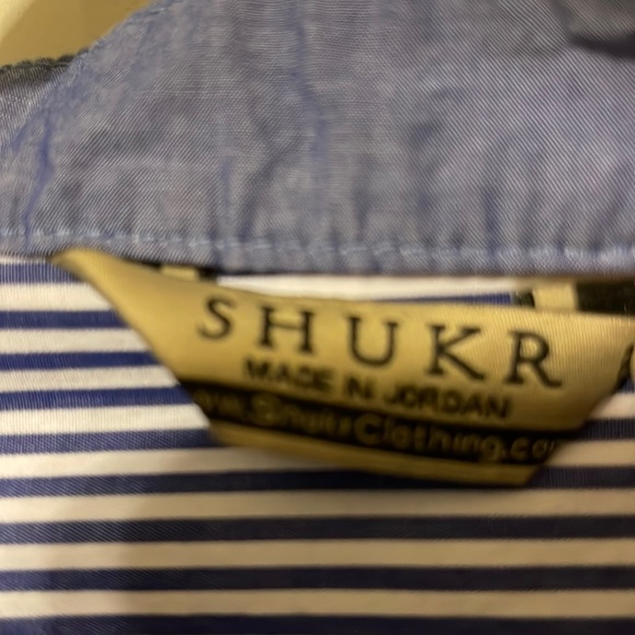 Shukr striped and solid cotton tunic. 2X. With side pockets - Picture 2 of 3